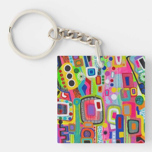 ハッピープレイスアクリルキーチェーン キーホルダー (正面)