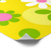 ハッピープレイスレトロモダン花 ポスター (角)