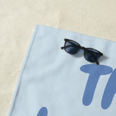 ハッピープレイス名前をカスタムするビーチタオル ビーチタオル (インサイチュ)