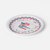 ハッピープレジデントデイスターズ&ストライプ ペーパープレート (アングル)