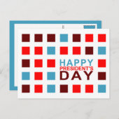 ハッピープレジデントデーモダンスクエア ポストカード (正面/裏面)