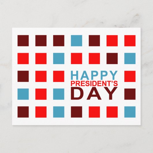 ハッピープレジデントデーモダンスクエア ポストカード (正面)