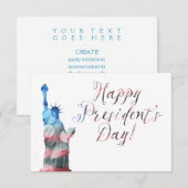 ハッピープレジデント・デイ・リバティ《写真》ぼけ味 招待状 (正面/裏面)