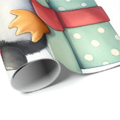 ハッピープレゼントペンギンラッピング紙 ラッピングペーパー (ロールコーナー)