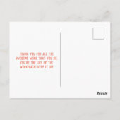 ハッピープロフェッショナル・アドミニストレーターの日 ポストカード (裏面)