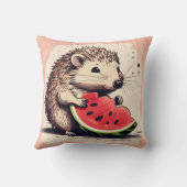 ハッピーヘッジホッグスイカ喜び枕 クッション (裏面)