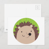 ハッピーヘッジホッグ – Woodland Friends ポストカード (正面/裏面)