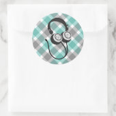 ハッピーヘッドフォンステッカー ラウンドシール (バッグ)