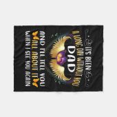 ハッピーヘブンリー誕生日父イン天国メモリアル フリースブランケット (正面(横))