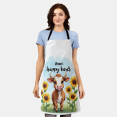 ハッピーヘルド納屋周囲の庭料理衣服 エプロン (着用した状態)