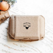 ハッピーヘンズローレルブランチモノグラムエッグスタンプ ラバースタンプ