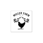 ハッピーヘンズローレルブランチモノグラムエッグスタンプ ラバースタンプ (インプリント)