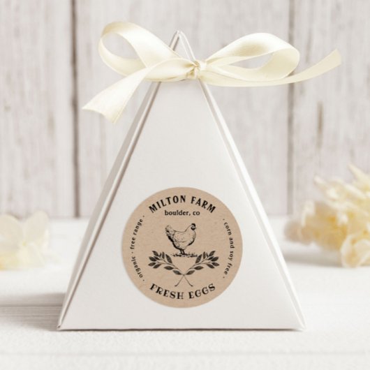 ハッピーヘンズローレルブランチ卵カートンラウンドステッカー ラウンドシール