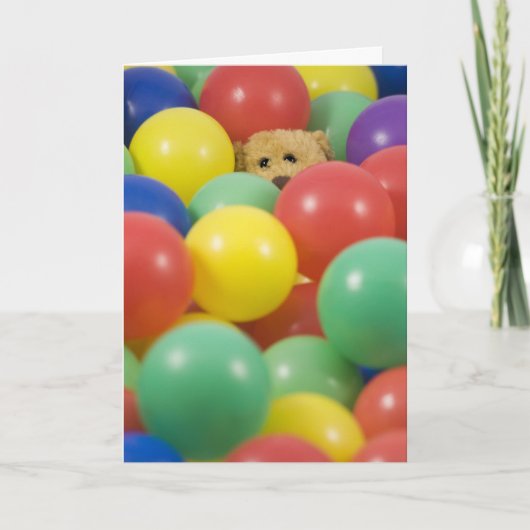 ハッピーベアデイ – 誕生日 招待状 (正面)