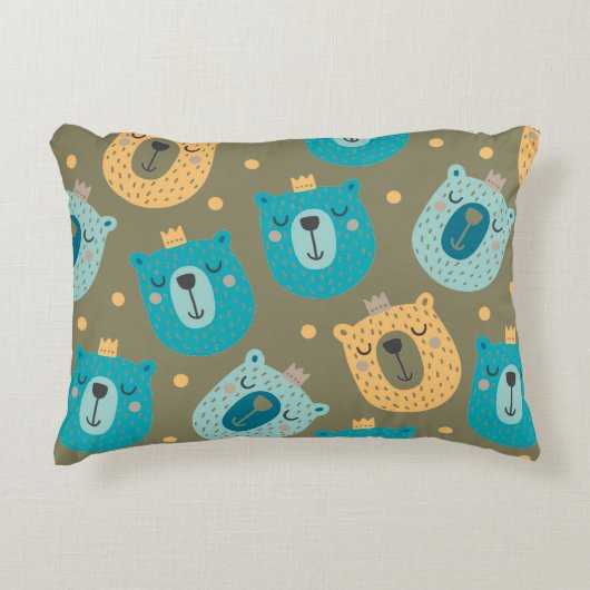 ハッピーベアーキングス アクセントクッション (正面)