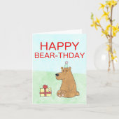 ハッピーベアー今日 カード (黄色い花)