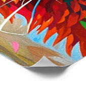 ハッピーベア表現抽象芸術動物アート ポスター (角)