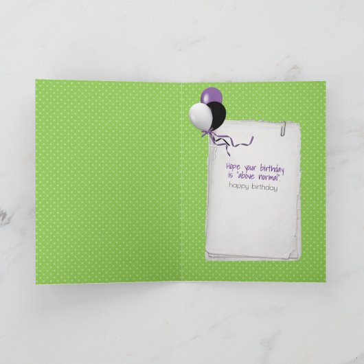 ハッピーベア足誕生日 カード (内部)