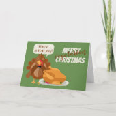 ハッピーベジタリアンクリスマスユーモア シーズンカード (正面)