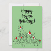 ハッピーベジタリアンホリデーグリーティングカード シーズンカード (正面)