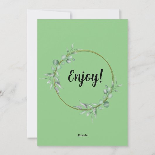 ハッピーベジタリアンホリデーグリーティングカード シーズンカード (裏面)