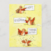 ハッピーベジタリアン感謝祭はがき(N.Janes) ポストカード (正面)