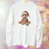 ハッピーベビークリスマス小妖精や小人ウィメンズティー Tシャツ