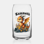 ハッピーベビードラゴンが掘り出し物を動かす ガラス缶 (正面)