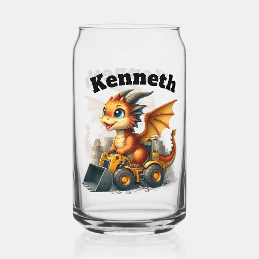 ハッピーベビードラゴンが掘り出し物を動かす ガラス缶 (裏面)