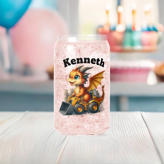 ハッピーベビードラゴンが掘り出し物を動かす ガラス缶 (インサイチュ (ベビーシャワー))