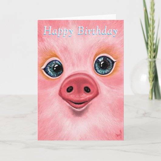 ハッピーベビーピグ誕生日カード カード (正面)