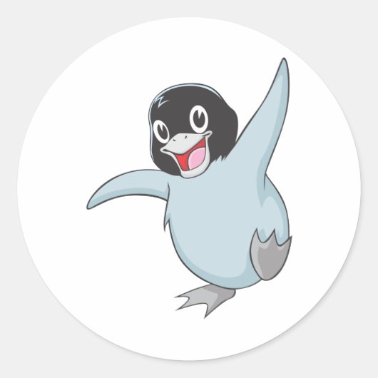 ハッピーベビーペンギン ラウンドシール (正面)