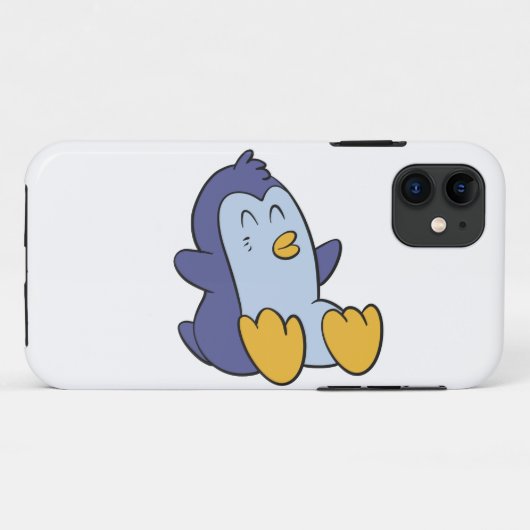 ハッピーベビーペンギン |背景色の選択 Case-Mate iPhoneケース (裏面(横))