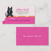 ハッピーベルギーシープドッグピンクカ連絡ード コーリングカード (正面/裏面)