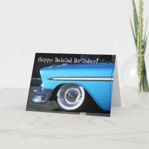 ハッピーベルト誕生日ビンテージカーグリーティングカード カード