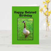 ハッピーベルト誕生日ホーキンググース カード (黄色い花)