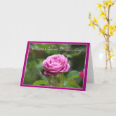 ハッピーベレーションのお母さんの日ピンクローズグリーティングカード カード (黄色い花)