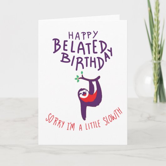 ハッピーベレーション誕生日すいません少し遅い カード (正面)
