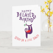 ハッピーベレーション誕生日すいません少し遅い カード (黄色い花)