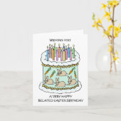 ハッピーベレーテイースター誕生日 カード (黄色い花)