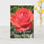ハッピーベレーテッドマザーズデイオレンジバラカード カード (黄色い花)