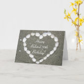 ハッピーベレーテッド50th誕生日シーセルハートカード カード (黄色い花)