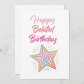 ハッピーベレート誕生日カード サンキューカード (正面/裏面)