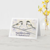 ハッピーベレート誕生日フレンドスイーツ《鳥》アメリカゴガラ カード (黄色い花)