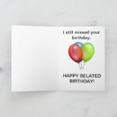 ハッピーベレート誕生日 カード (内部)