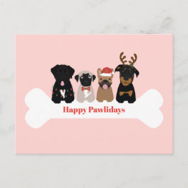 ハッピーペイリデイズクリスマスドッグズホリデー シーズンポストカード