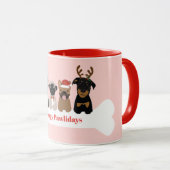 ハッピーペイリデイズクリスマスドッグ マグカップ (正面右)