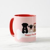 ハッピーペイリデイズクリスマスドッグ マグカップ (正面左)