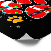 ハッピーペイリデイズクリスマスライトドッグポーアニマルロー ポスター (角)