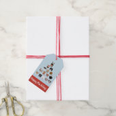 ハッピーペイリデイズドッグクリスマスツリー ギフトタグ (より糸付き)